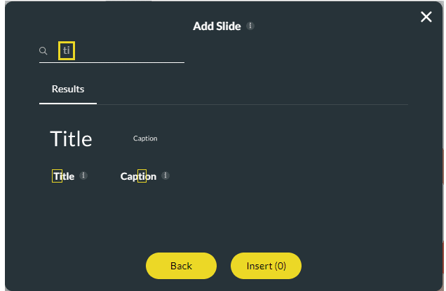 Search word or part of word examples