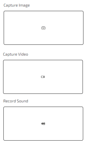 Default Icons from Capture Widget.