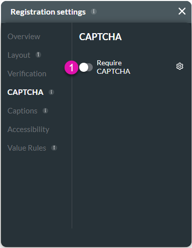 CAPTCHA option