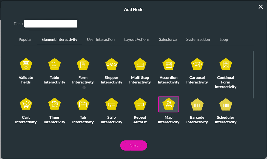 Map Interactivity option