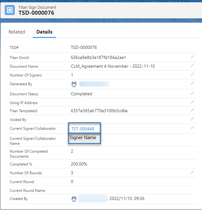 Current Signer TST link