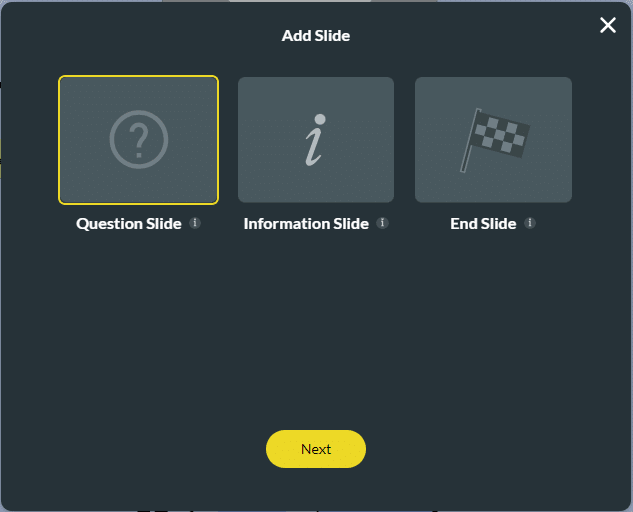 Question Slide option