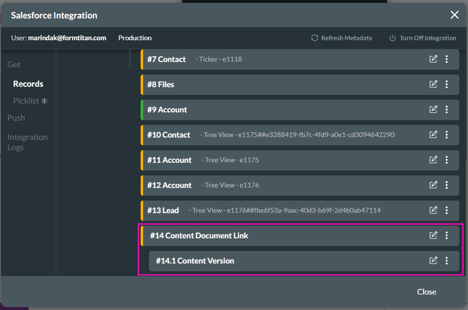 Salesforce integration added