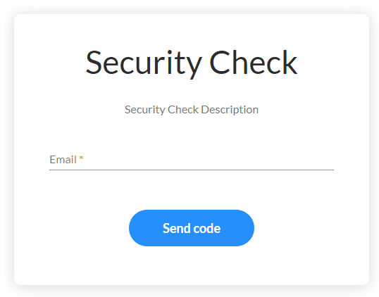 Security Check pop-up
