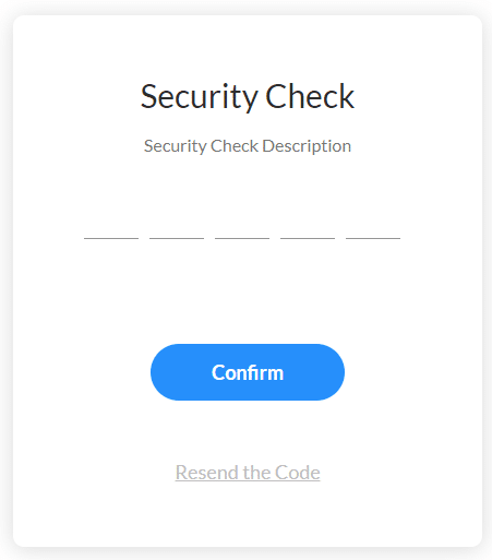 Security check screen