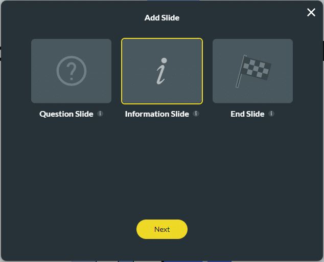 Information Slide option
