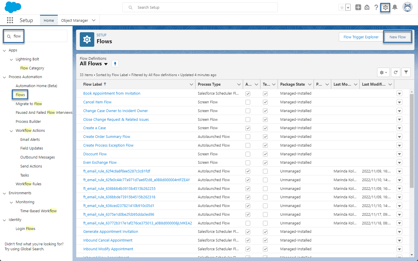 Salesforce Setup for Flows