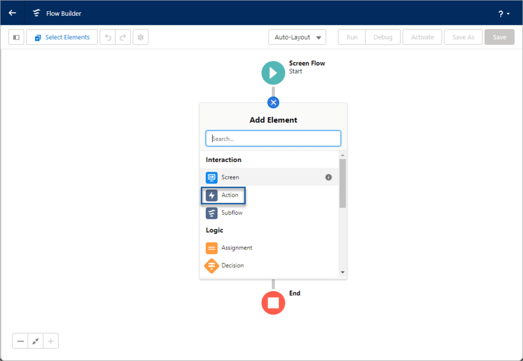 Add Element list to access Sign Wizard