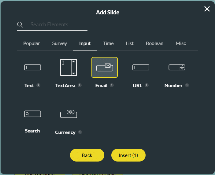Email option for Salesforce survey.