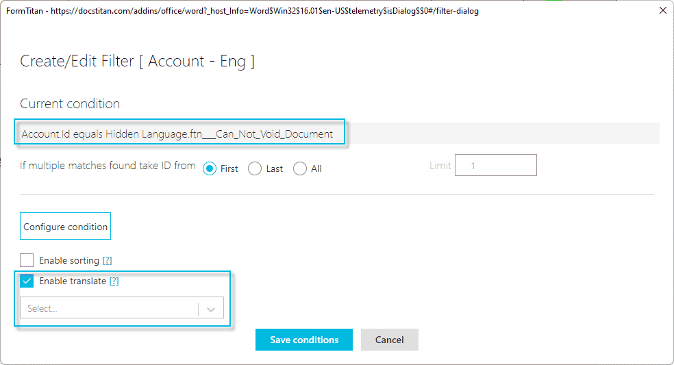 enable translation word add-in