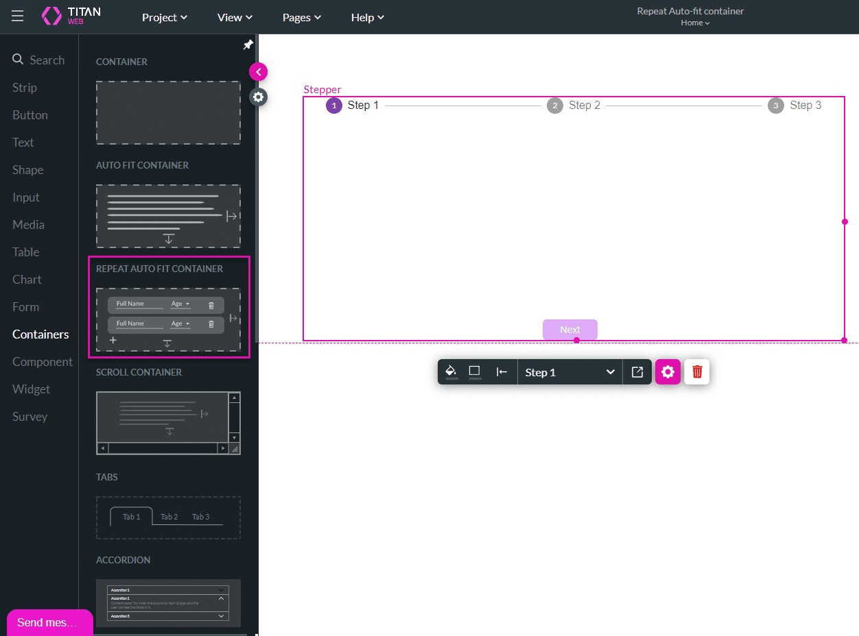 Repeat Auto Fit container