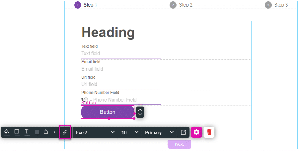 On Click Action icon