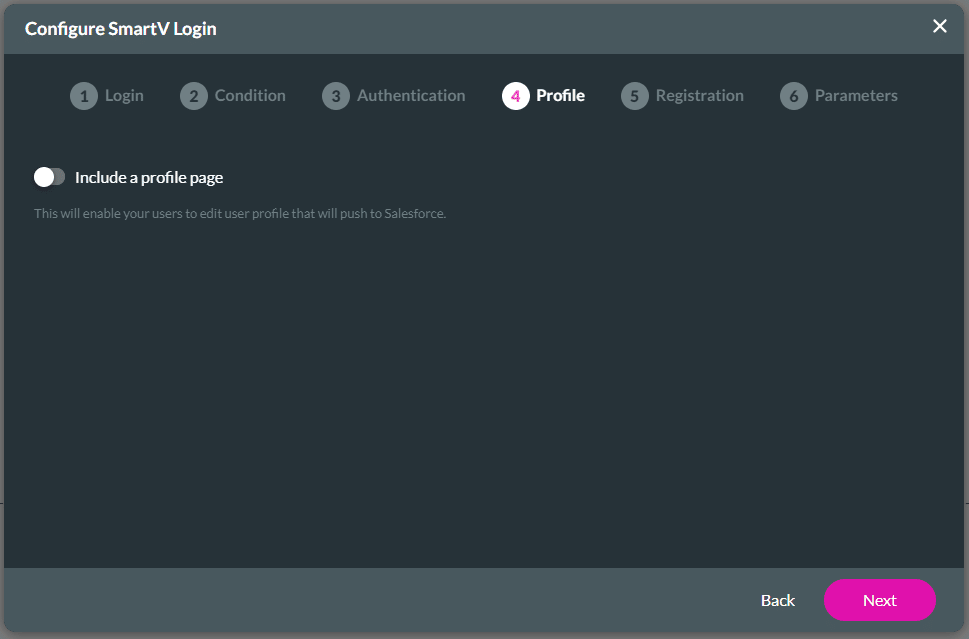 Include a profile page