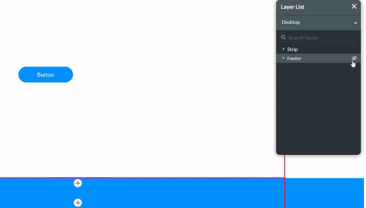 Enabled footer for desktop view screen
