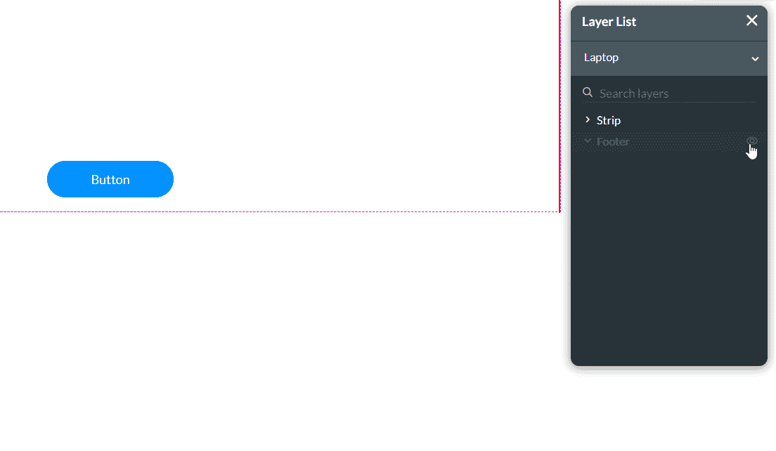 Hide layout footer screen