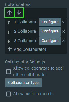 Change order options