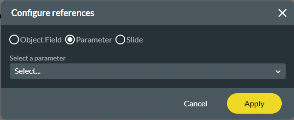 Parameter radio button