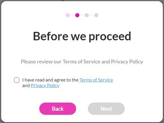 Before we proceed screen