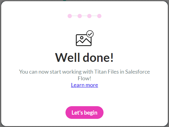 Well done! screen