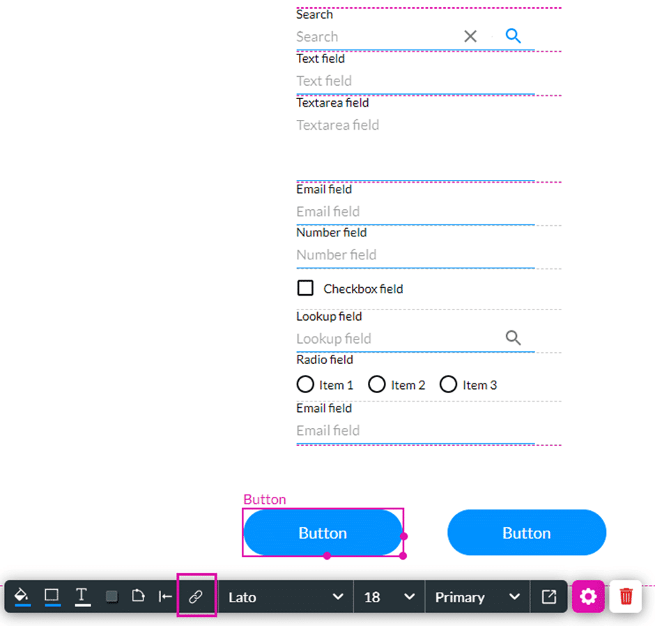 On Click Action icon