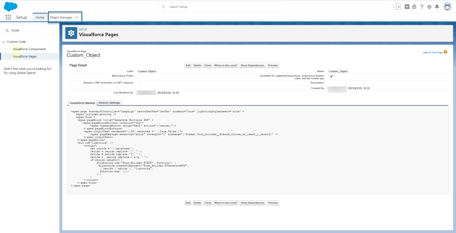 New Visualforce Page