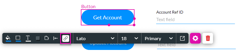 On Click Action icon