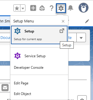 Salesforce Gear icon