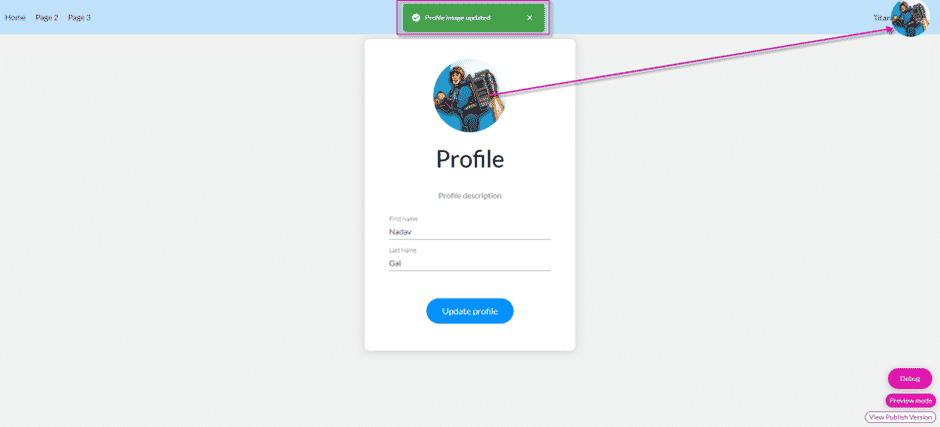 Profile image updated