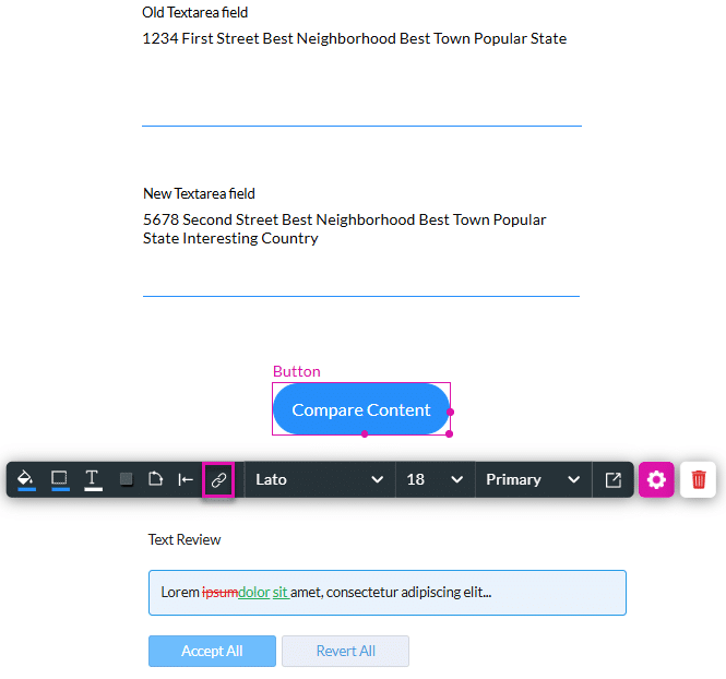 Text Review widget