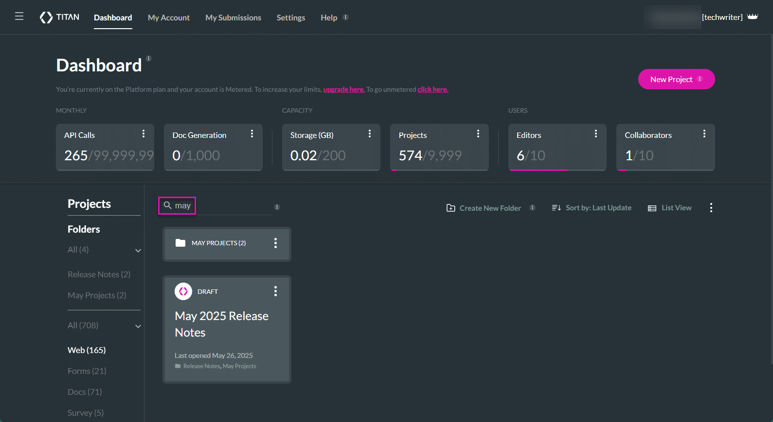 Search functionality