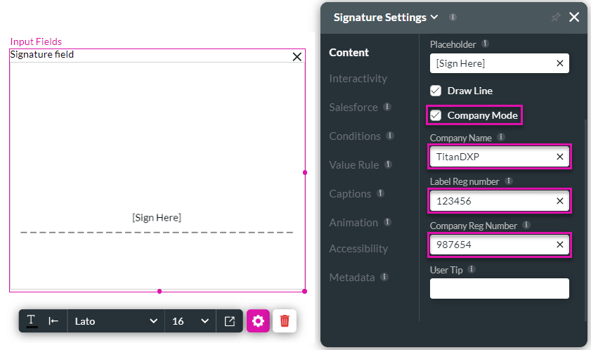 Company Mode checkbox enabled