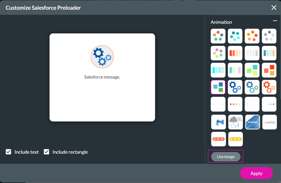 Use image button screen