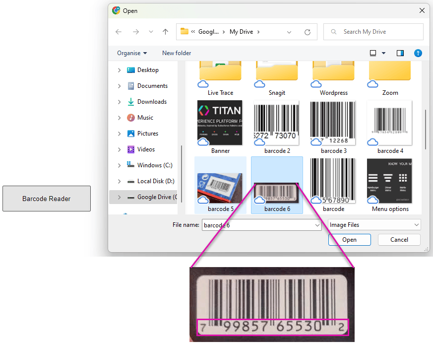 Barcode example