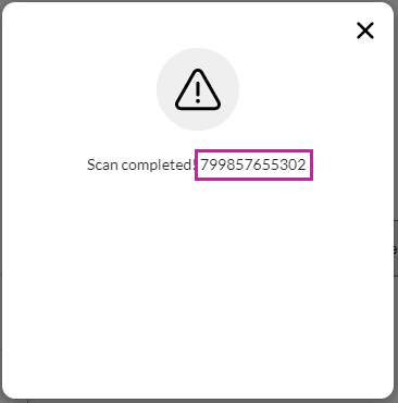 Scan message example