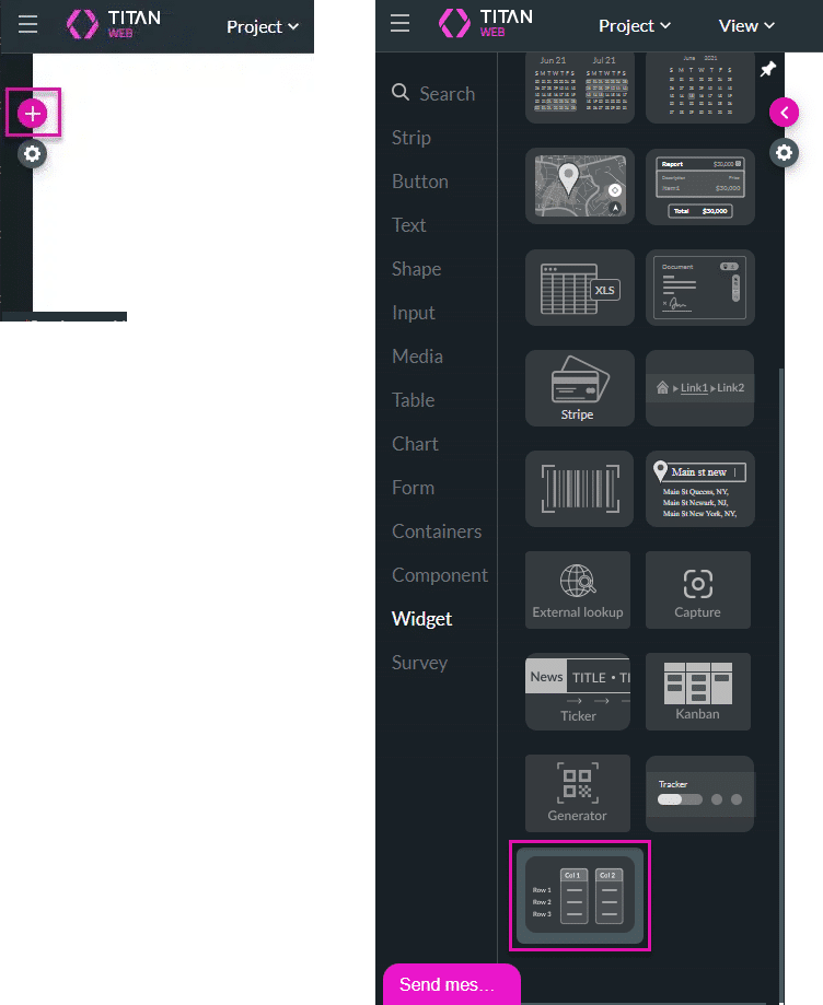 Comparison Card widget