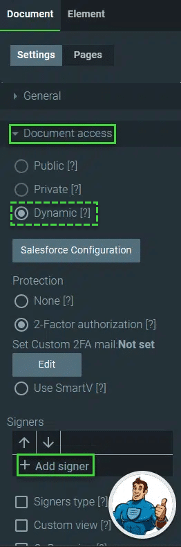 Add signer option