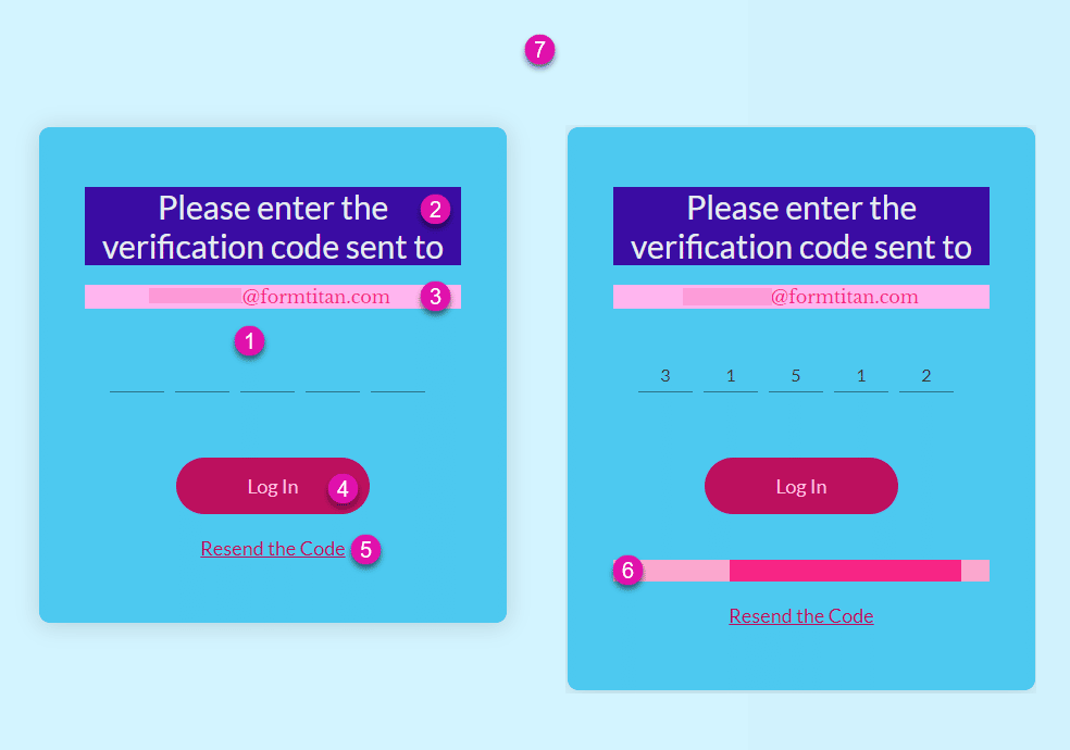Example of changed styles