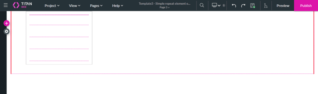 Template project opened