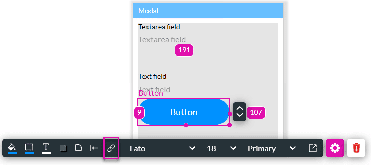 On Click Action icon