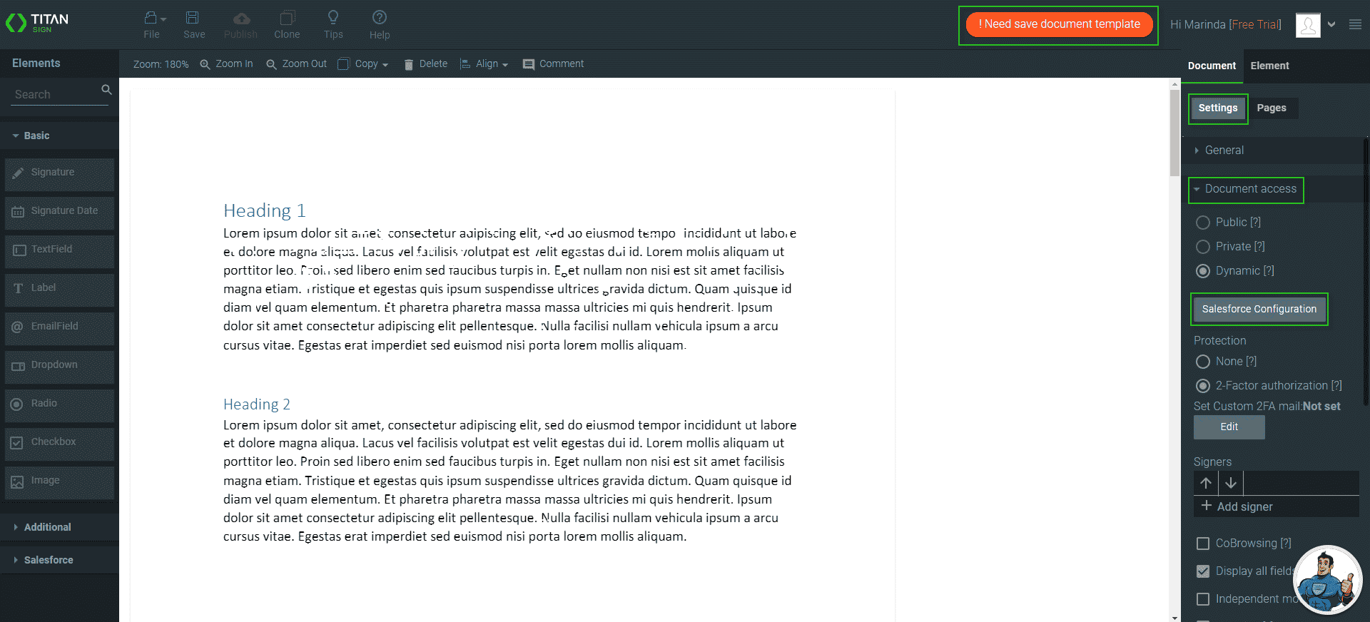 Document added to CLM project
