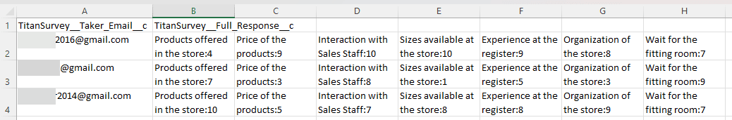 Example questions and answers - Excel