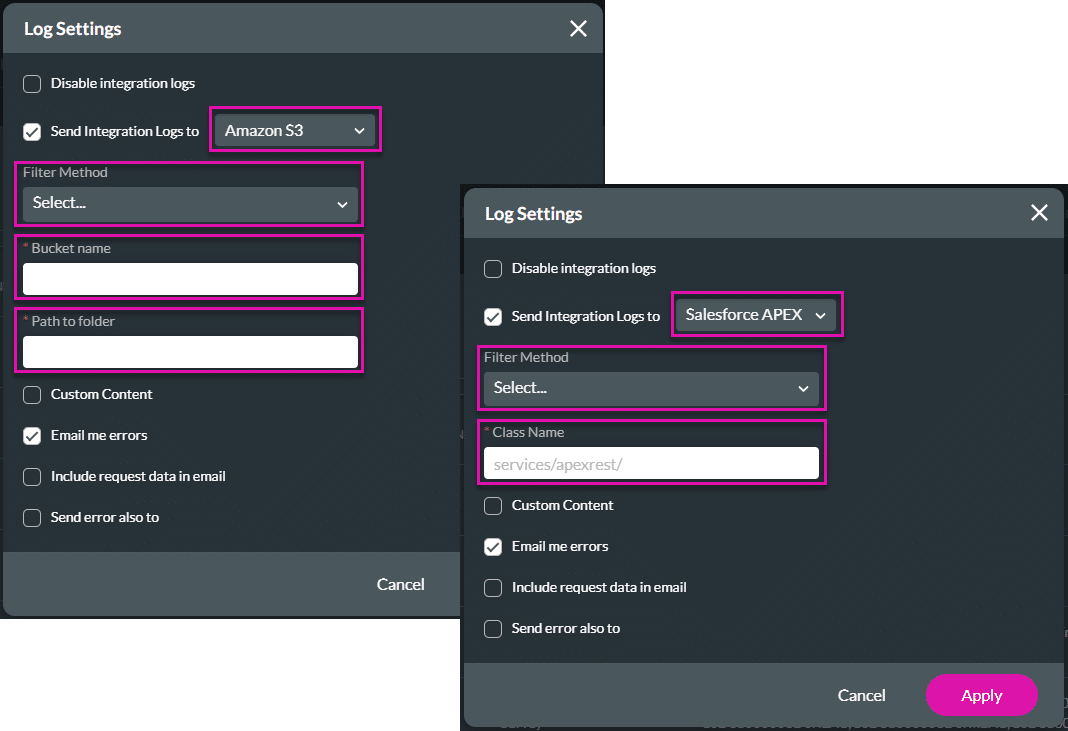 External location options