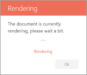 Rendering message
