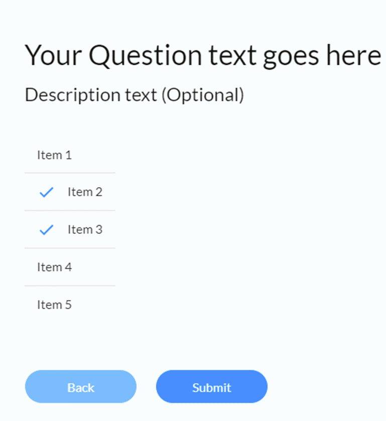Multiple options selected
