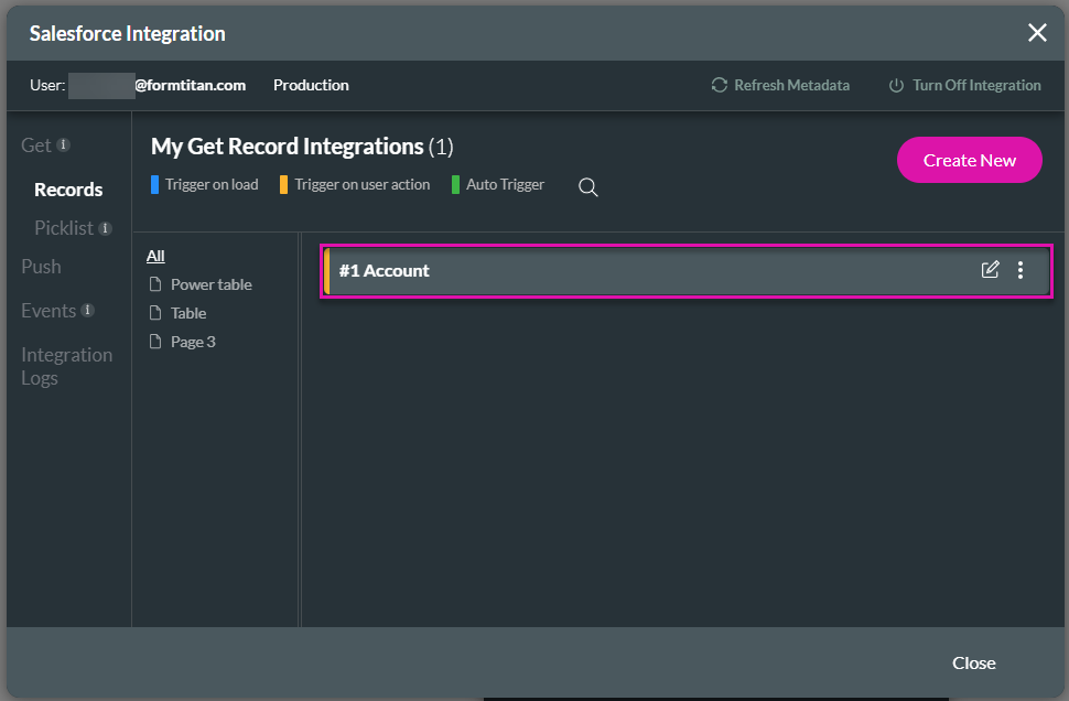 Salesforce integration