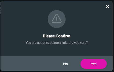 Confirmation message