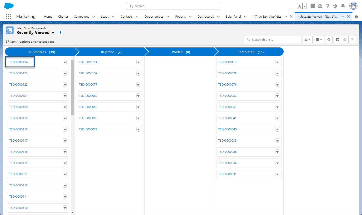 Titan Sign Document object