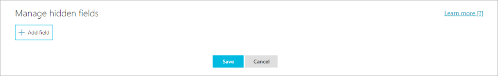 Manage hidden fields