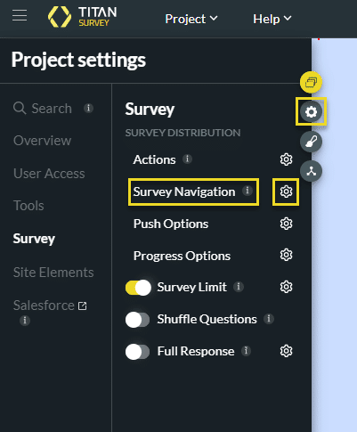 Survey Navigation