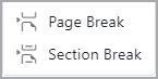 Page Break/ Section Break